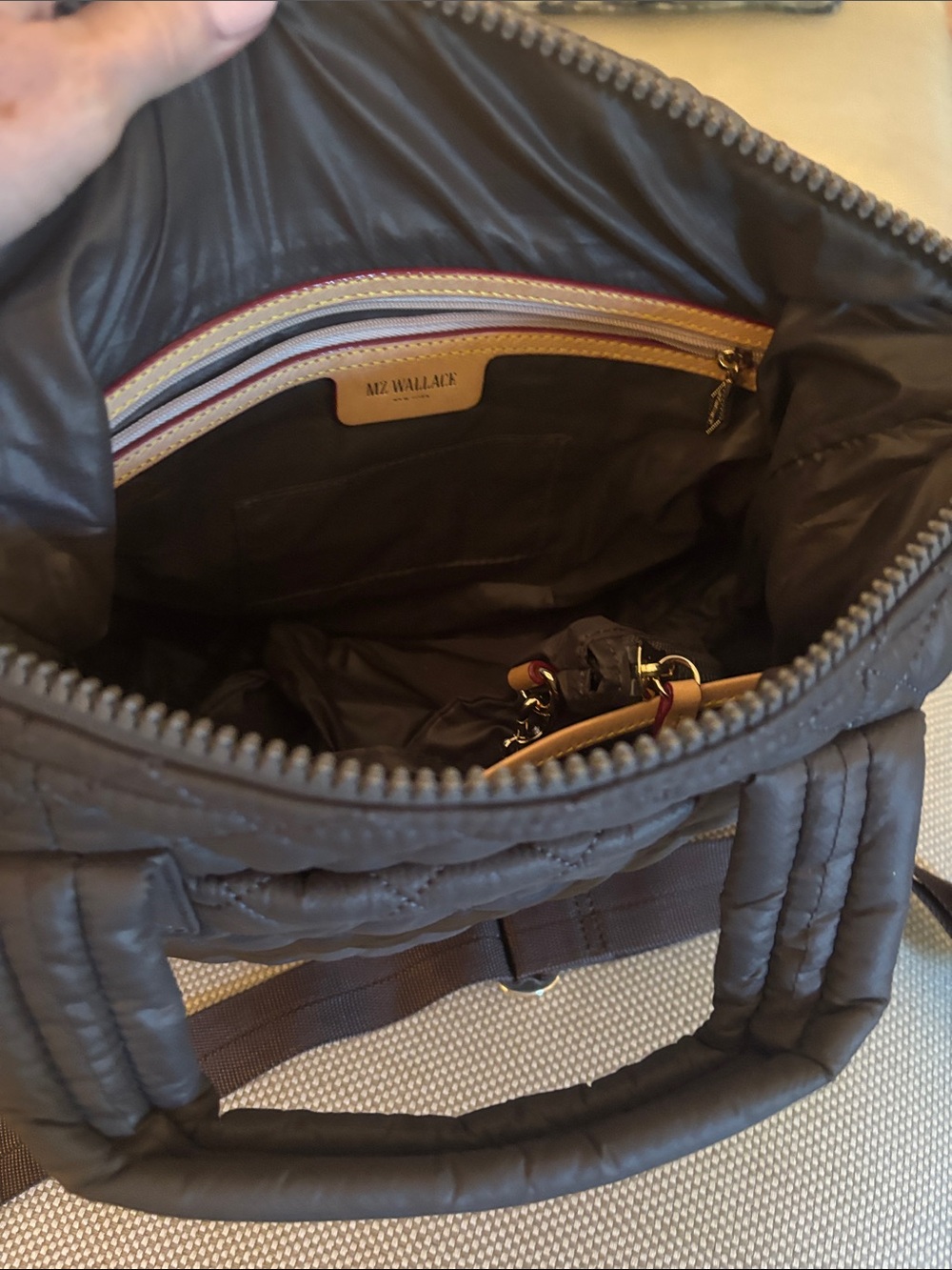 MZ WALLACE Quilted Small Metro Crossbody Tote with Leather Accents - Picture 2 of 6